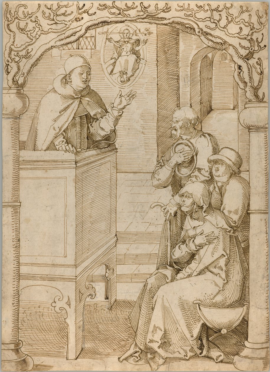 Un moine qui prêche - Hans Baldung Grien