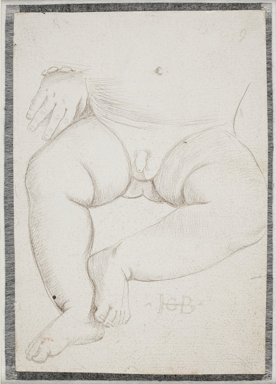 Estomac, genoux, jambe et une main avec bracelet d