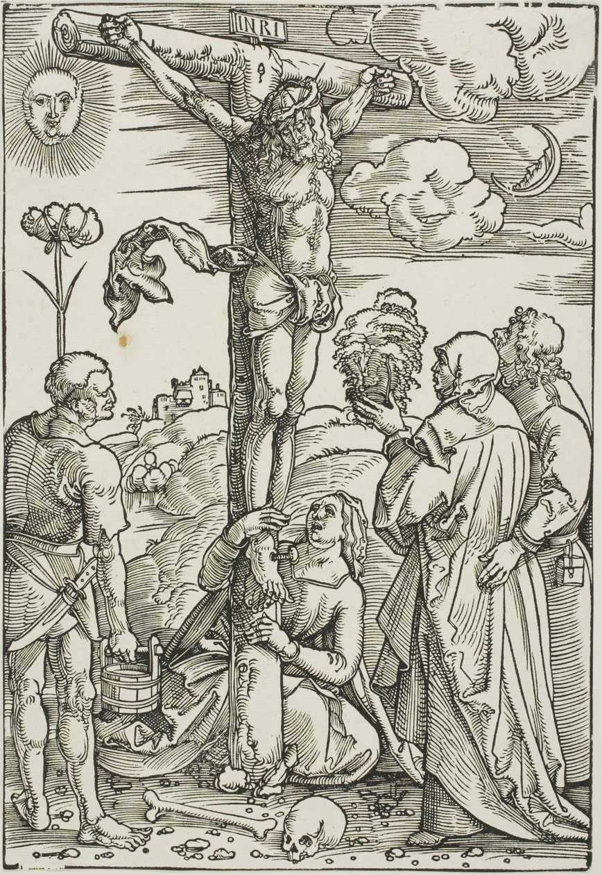 Le Christ en croix avec Marie, Jean, la Madeleine et Étienne - Hans Baldung Grien