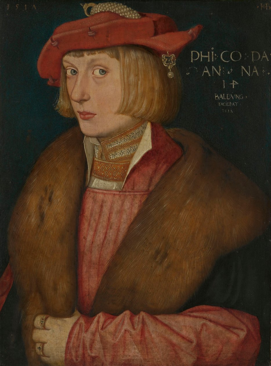 French : Le comte palatin Philippe le Guerrier Comte Philip Bellicosus - Hans Baldung Grien