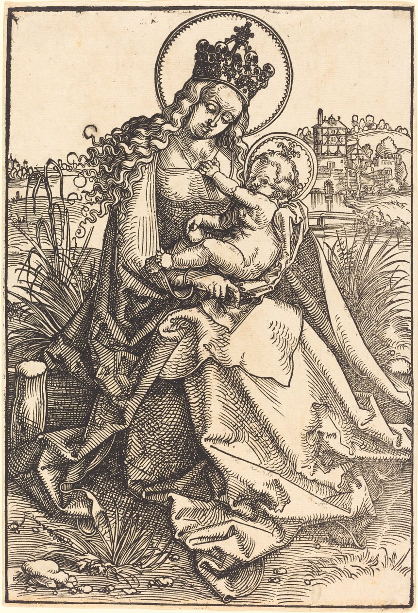 Madone et Enfant sur la rive herbeuse - Hans Baldung Grien