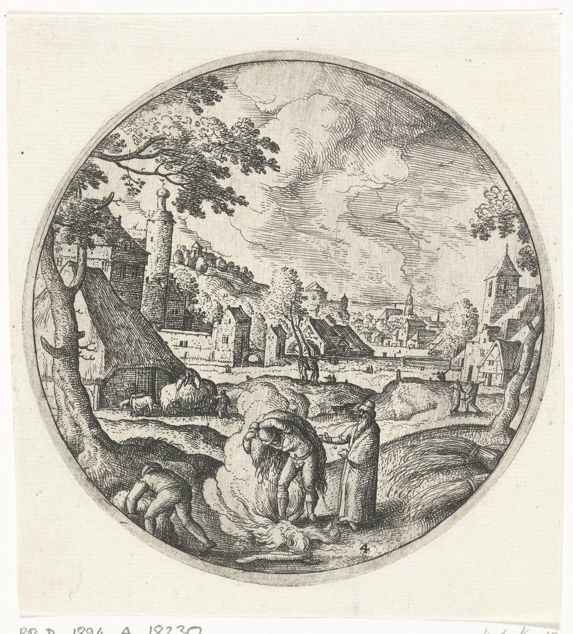 Les mauvaises herbes sont brûlées (De parabel van het onkruid tussen de tarwe) - Hans Bol