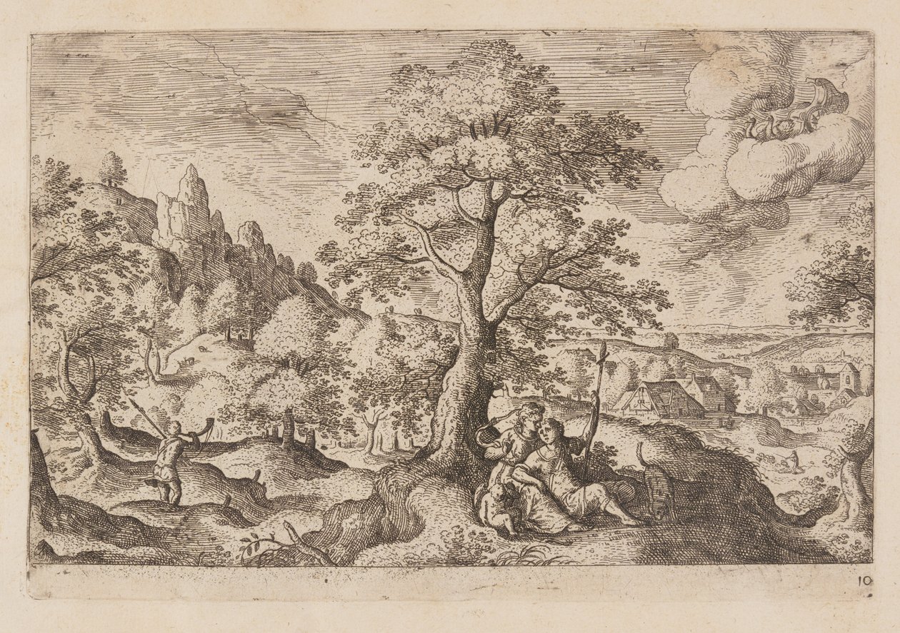 Planche 10, tirée de Paysages avec scènes de l