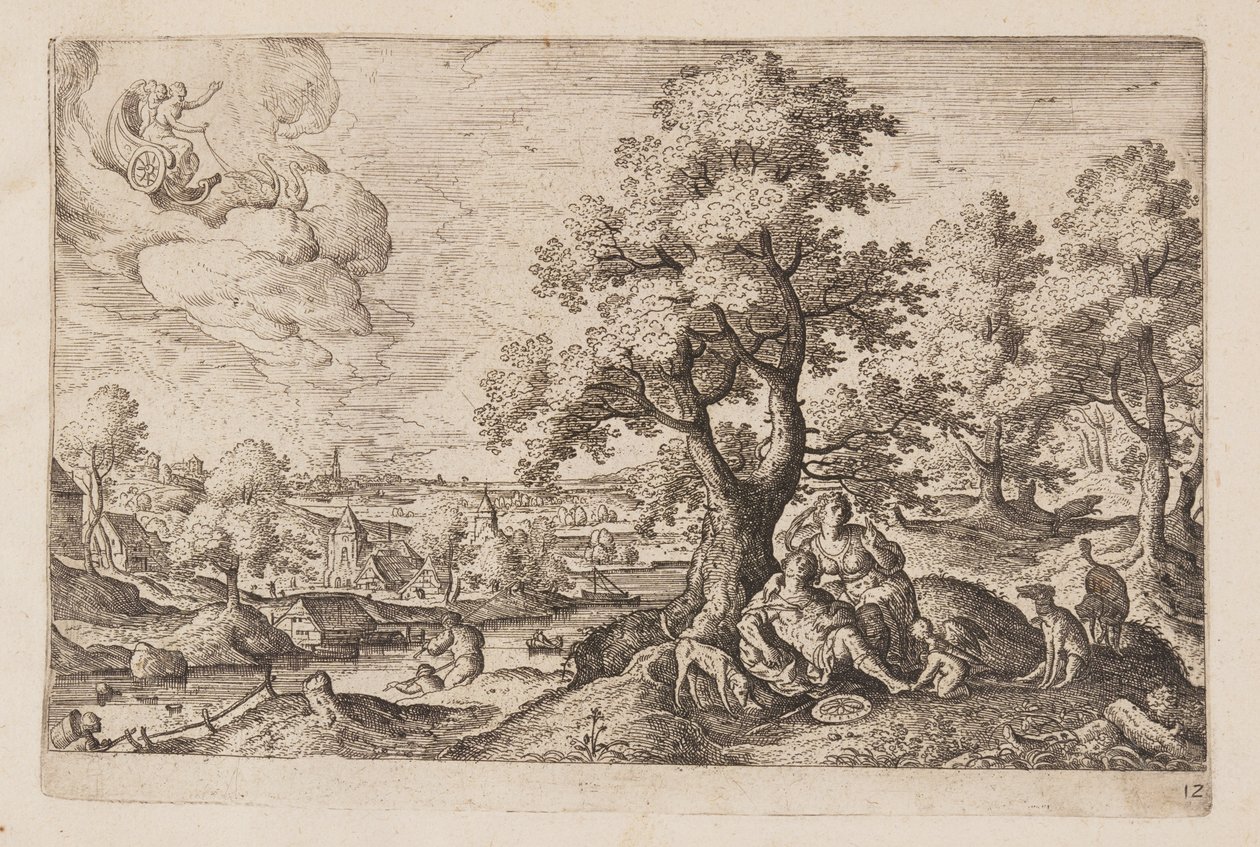 Planche 12, tirée de Paysages avec scènes de l