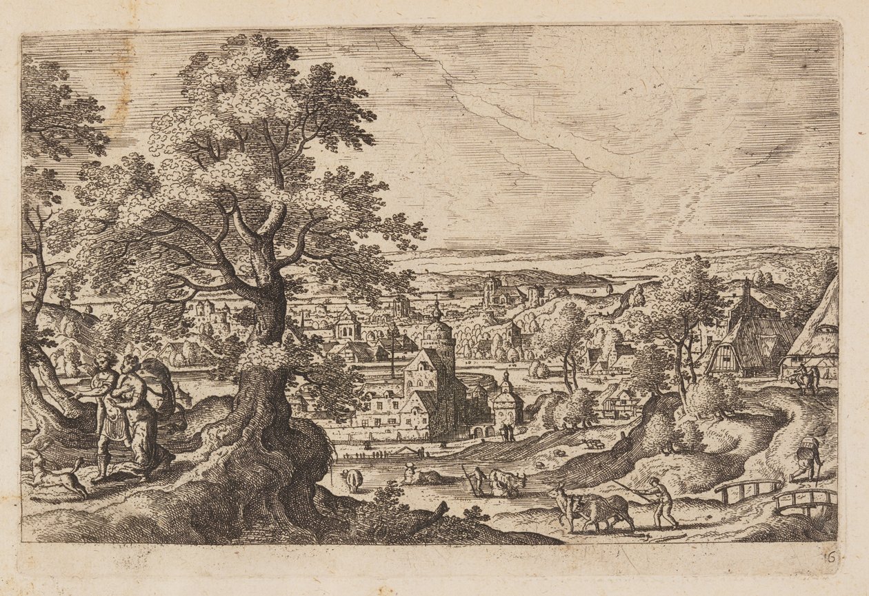 Planche 16, tirée de Paysages avec scènes de l