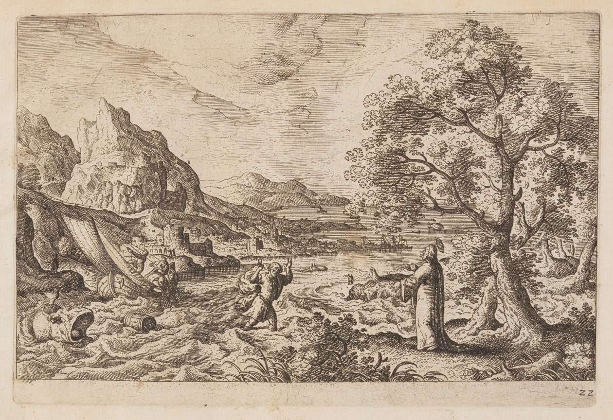Planche 22, tirée de Paysages avec scènes de l