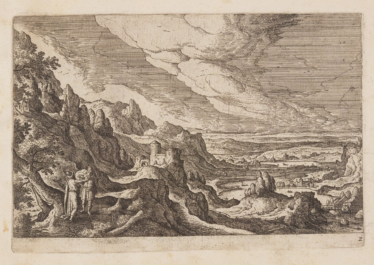 Planche 2, tirée de Paysages avec scènes de l