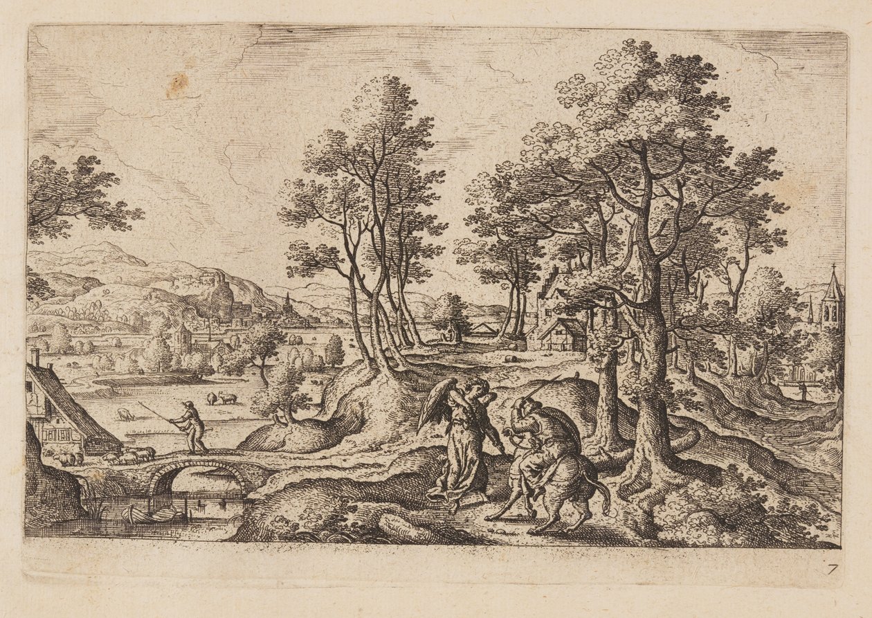 Planche 7, tirée de Paysages avec scènes de l