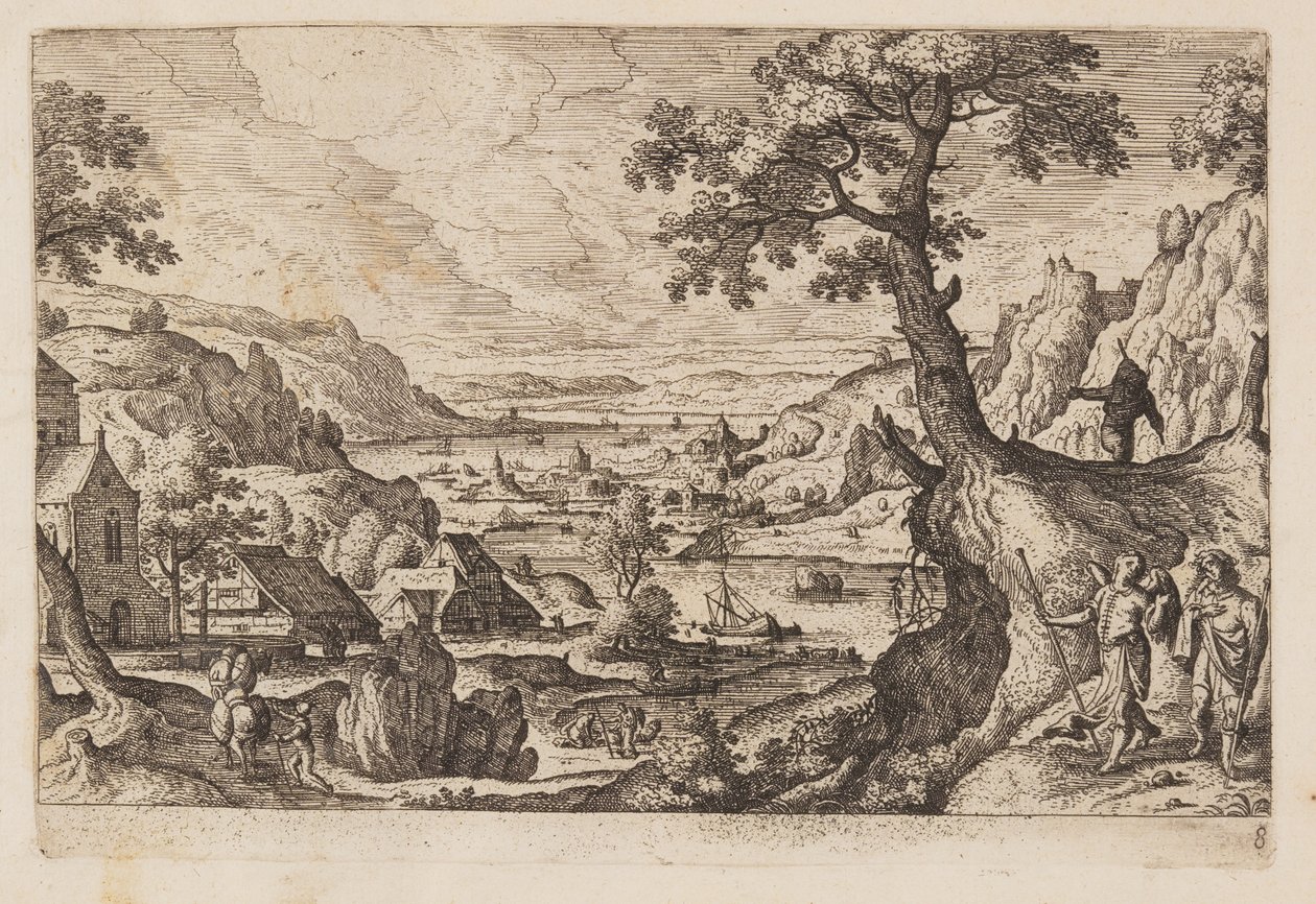 Planche 8, tirée de Paysages avec scènes de l