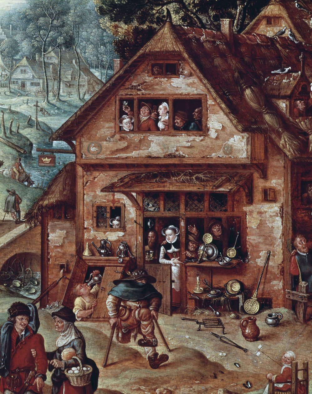 Taverne, (détail) - Hans Bol