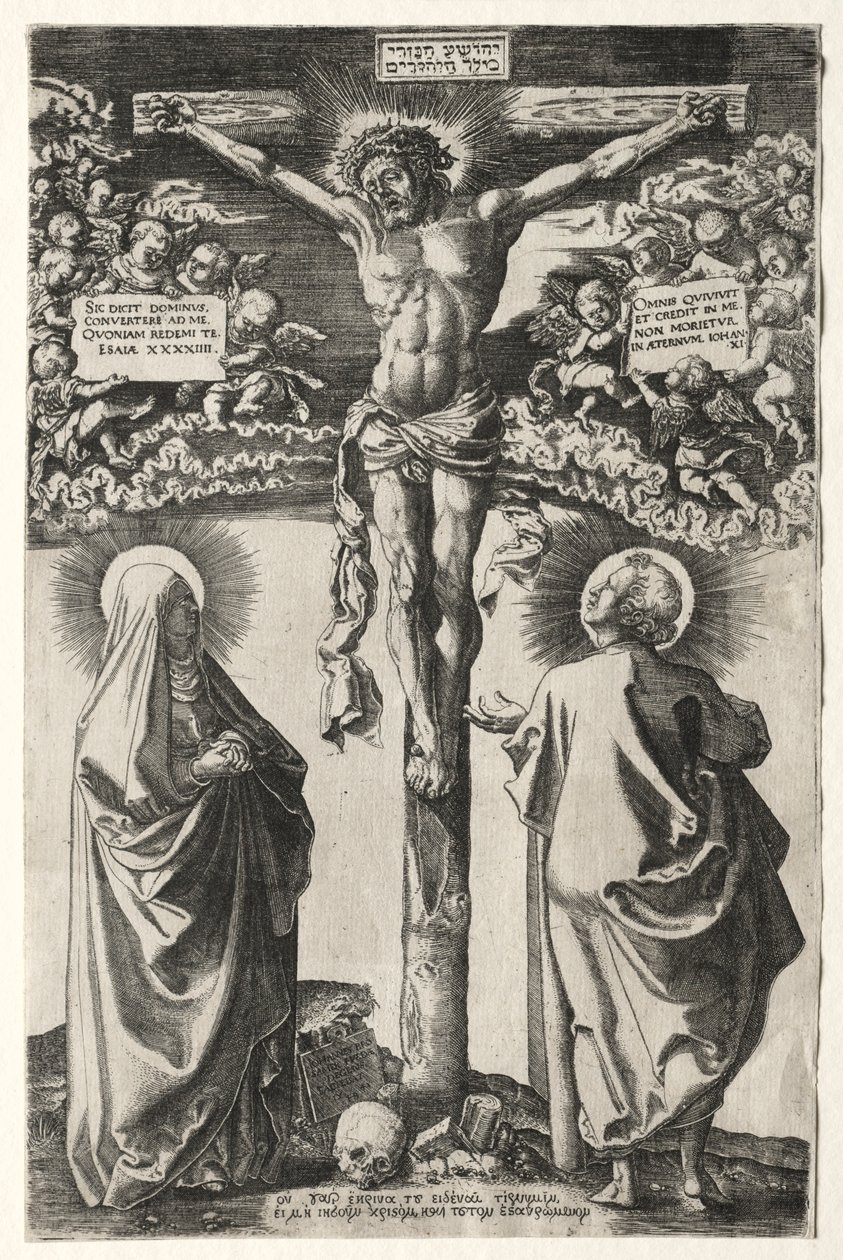 Christ en croix entre la Vierge et Saint Jean, 1542 - Hans Brosamer