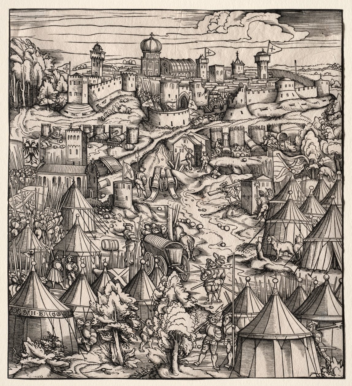 Der Weisskunig Le Roi Blanc : Le siège de Padoue, 1512-1515 - Hans Burgkmair