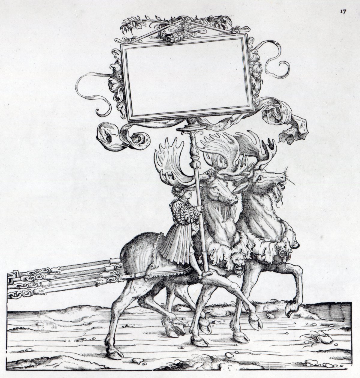 Scène de la procession triomphale de Maximilien, vers 1516-18 - Hans Burgkmair