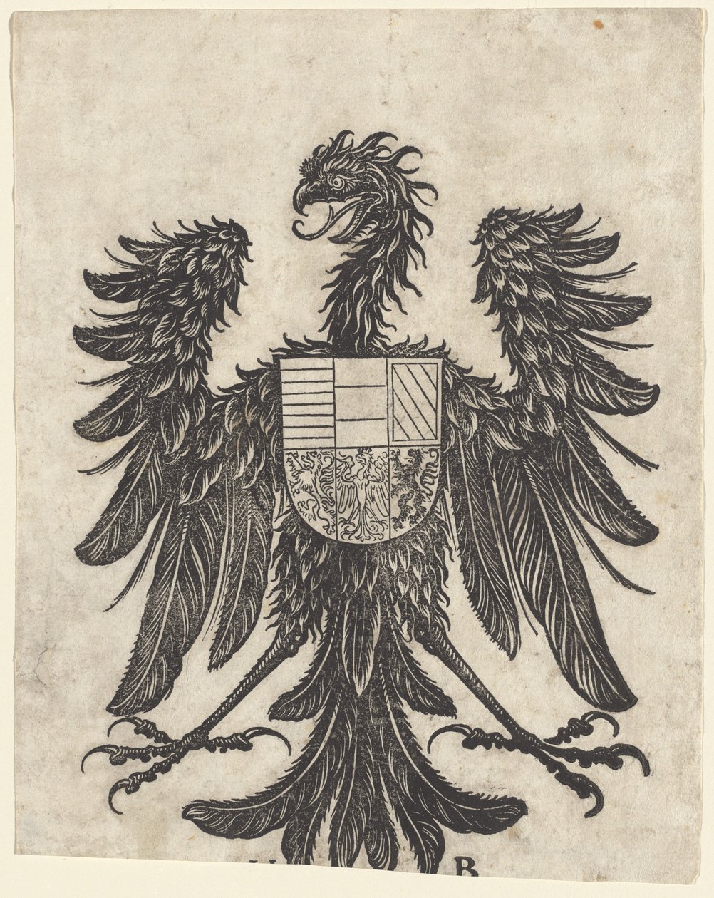 Blason avec un aigle unique - Hans Burgkmair I