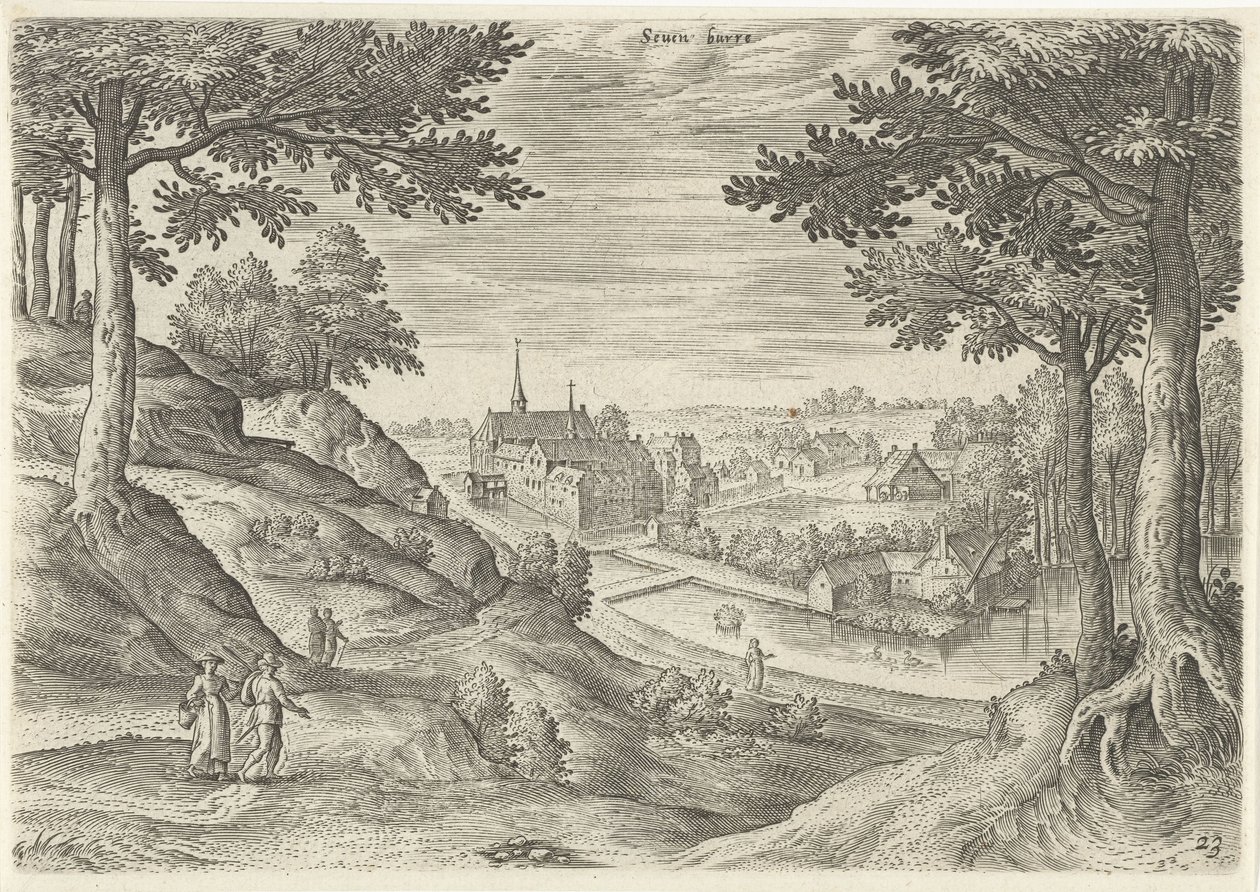 Vue du monastère de Zevenborren - Hans Collaert (I)