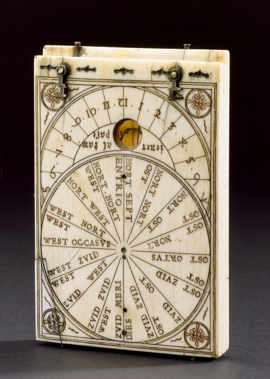 Cadran solaire à boussole de tablette, Nuremberg, 1574 - Hans Ducher