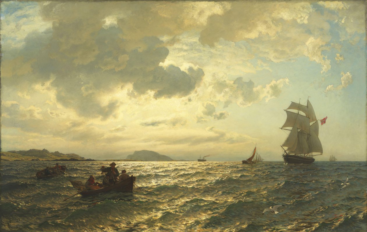 Brise fraîche sur la côte norvégienne - Hans Gude
