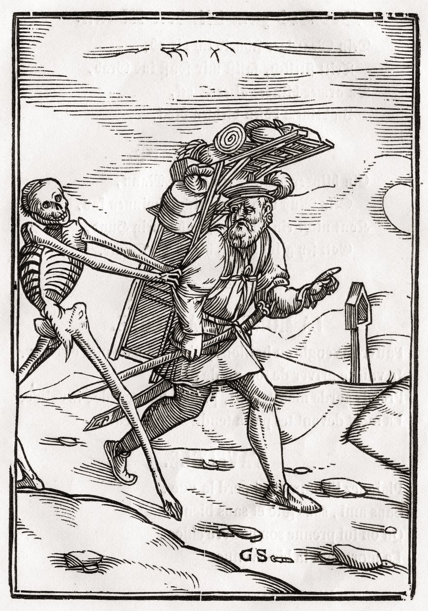La mort vient au colporteur, gravé par Georg Scharffenberg, de 