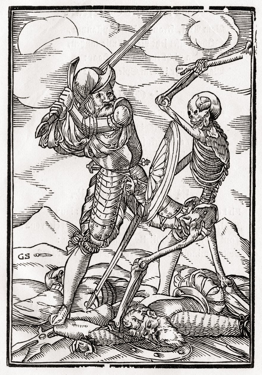 La Mort vient au Soldat, gravé par Georg Scharffenberg, de 