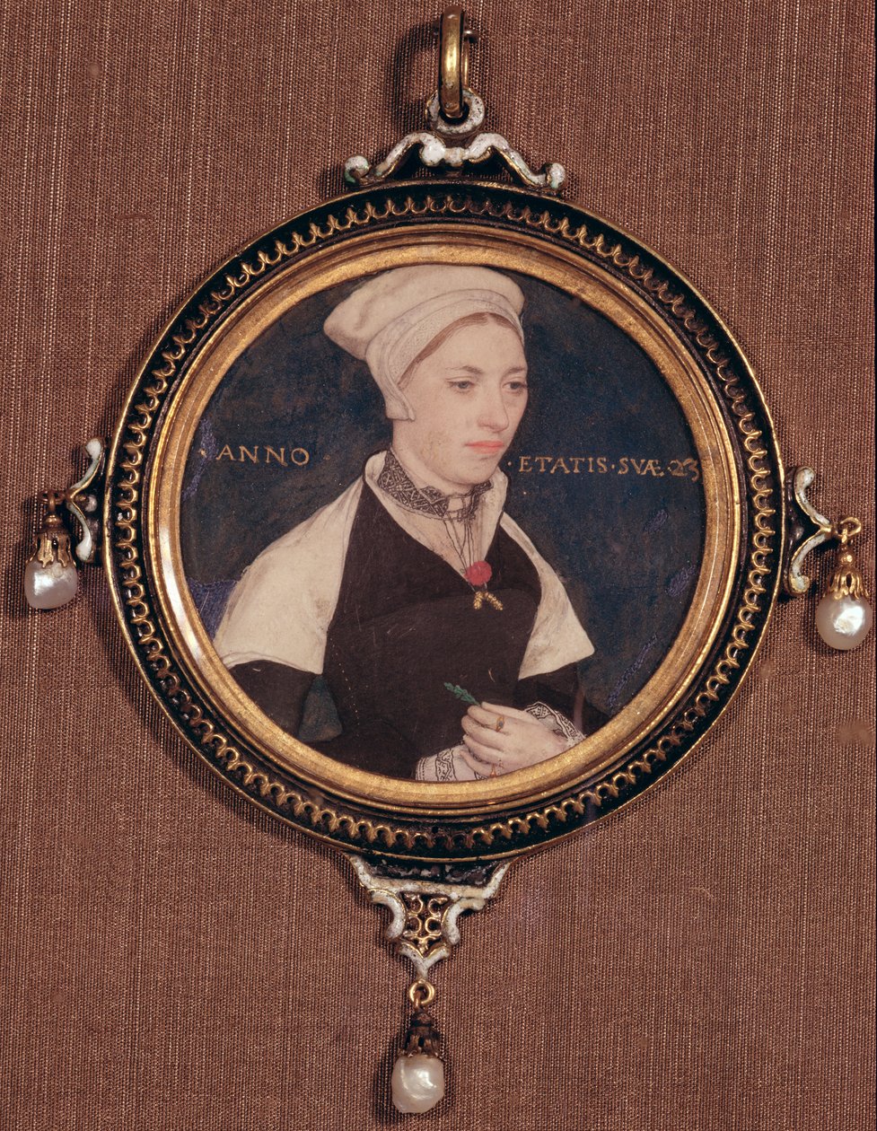 Portrait miniature de Jane Small, anciennement connue sous le nom de Mme Robert Pemberton, vers 1540 - Hans Holbein der Jüngere