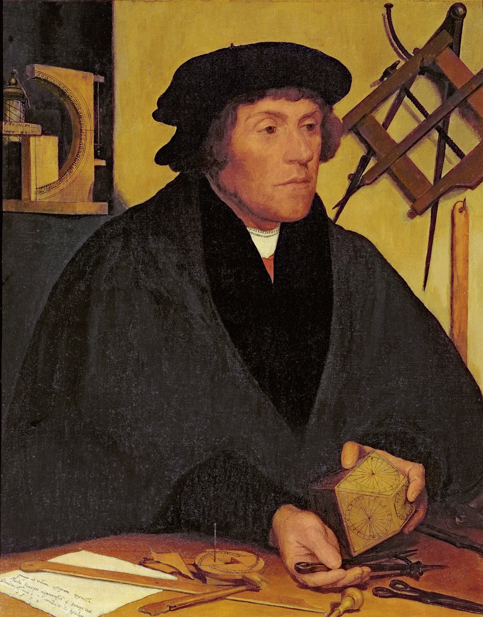 Portrait de Nicholas Kratzer (1487-c.1550) Fellow of Corpus Christi College et plus tard Astronome Royal du Roi Henri VIII, copie du 19ème siècle de l