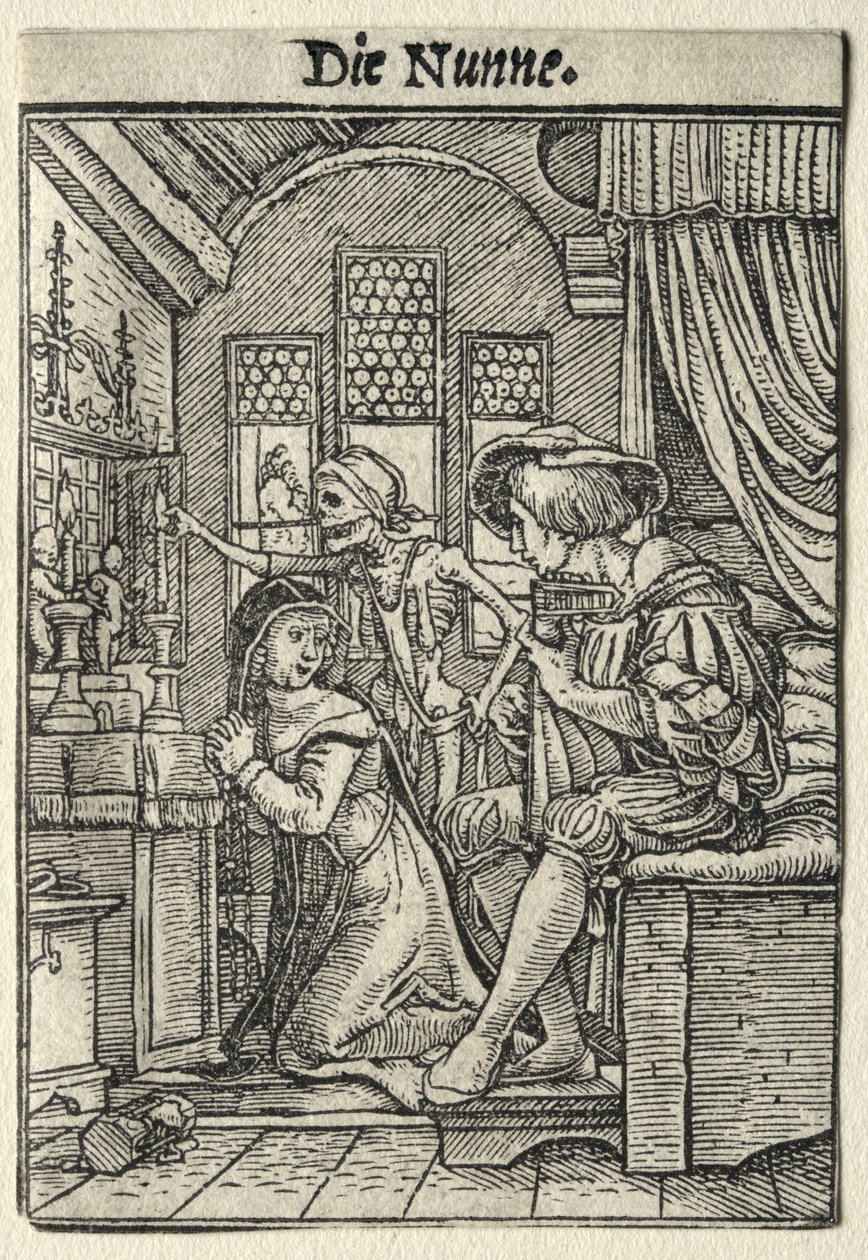 Danse de la mort : La Nonne - Hans Holbein the Younger