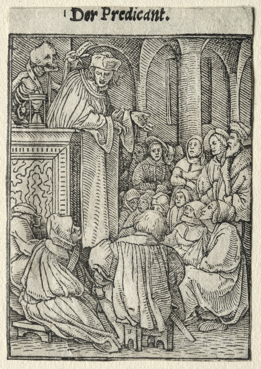 La Danse de la Mort : Le Prédicateur - Hans Holbein the Younger