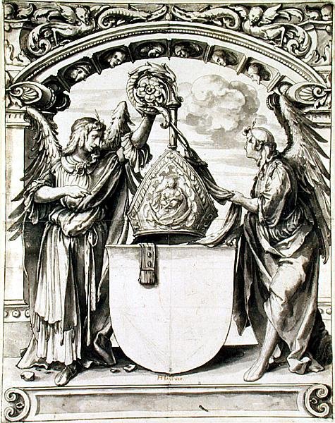 Conception pour une peinture sur verre, vers 1520 - Hans Holbein der Jüngere