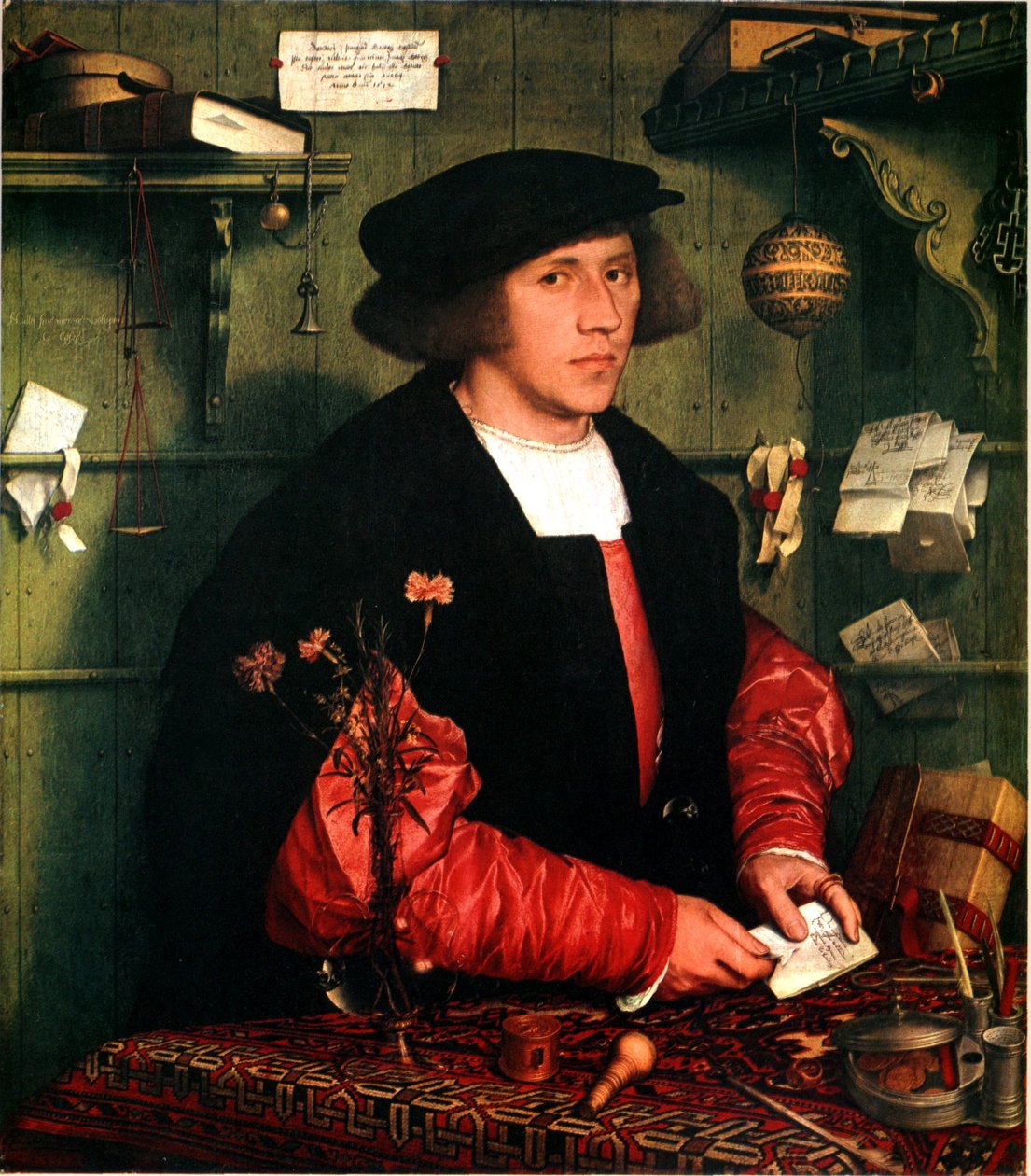 French : Le marchand Georg Gisze The Merchant Georg Gisze - Hans Holbein the Younger