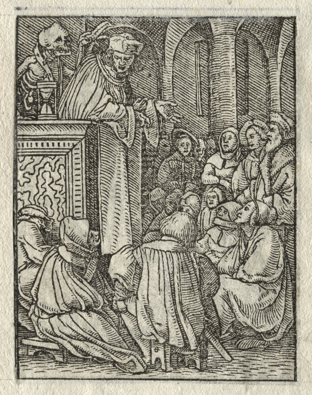 La Danse de la Mort : Le Prédicateur ; Le Prêtre - Hans Holbein the Younger