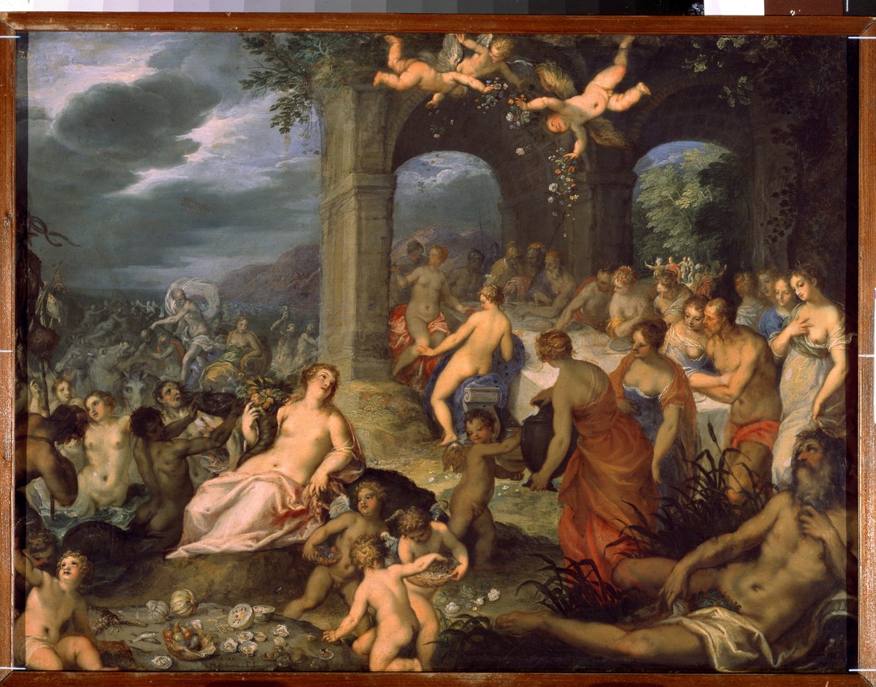Le festin des Dieux, le mariage de Pélée et Thétis - Hans I or Johann Rottenhammer