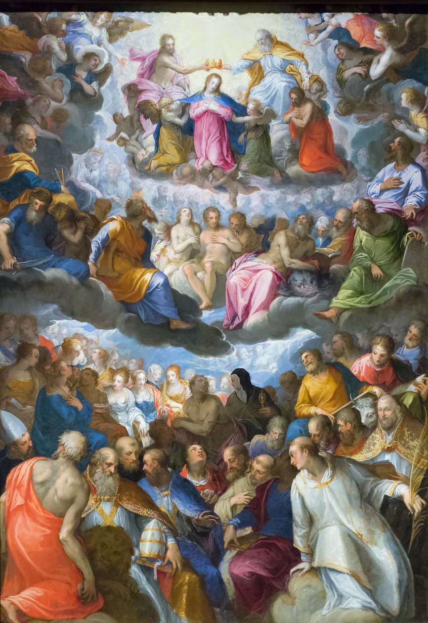 Le couronnement de la Vierge - Hans I or Johann Rottenhammer