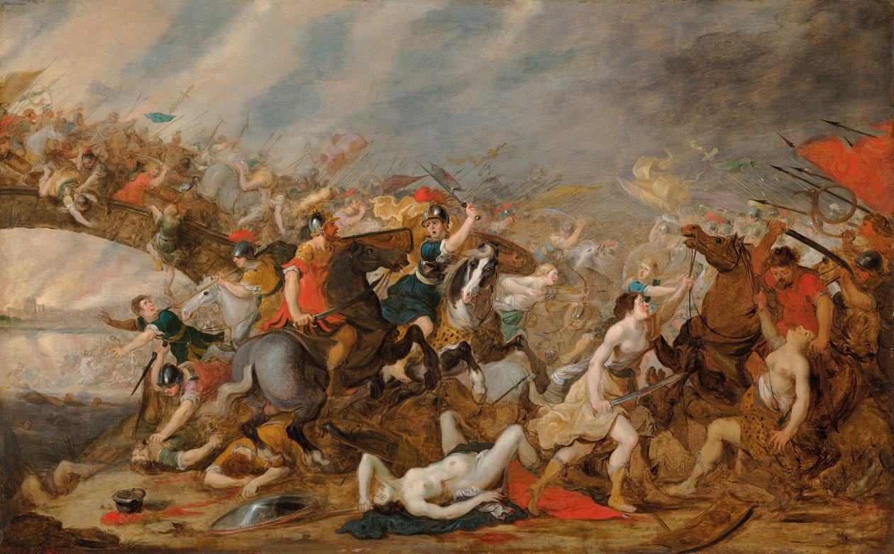 La bataille des Amazones - Hans Jordaens III
