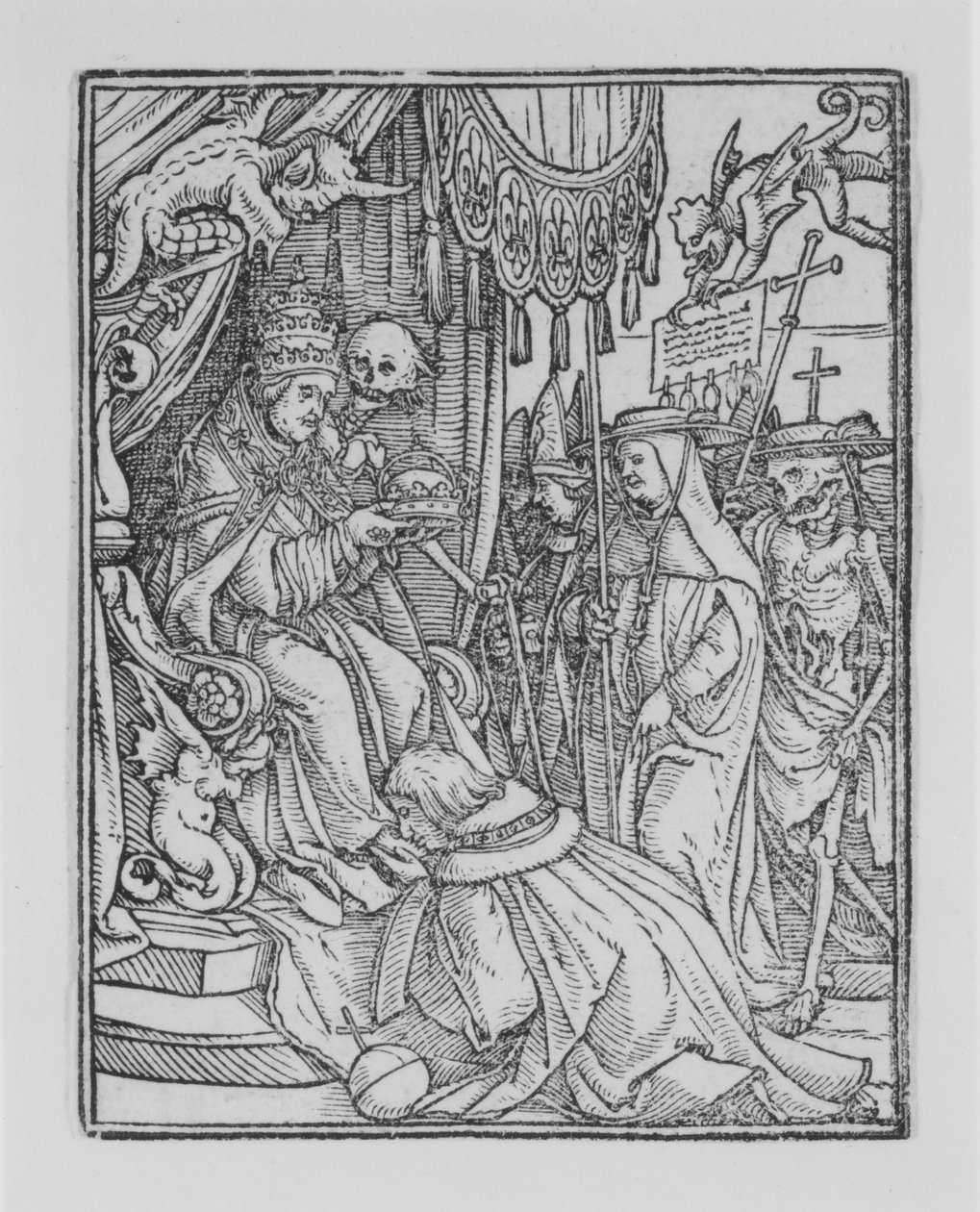 Le Pape, de La Danse de la Mort, vers 1526, publié en 1538 - Hans Lützelburger