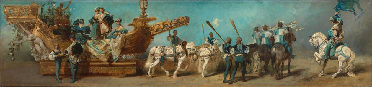Esquisse du défilé de 1879 - La Compagnie de navigation à vapeur du Danube - Hans Makart