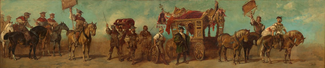 Projet pour le cortège festif de 1879 - Les charrons, selliers, fabricants de courroies et fabricants de bourses - Hans Makart