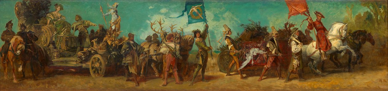 Esquisse du défilé de 1879 - Char de la chasse - Hans Makart