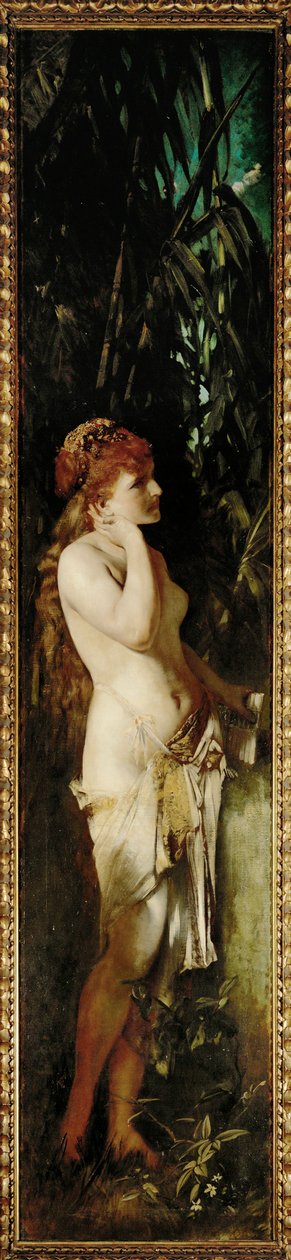 Hearing - de la série Die fuenf Sinne (huile sur toile) - Hans Makart