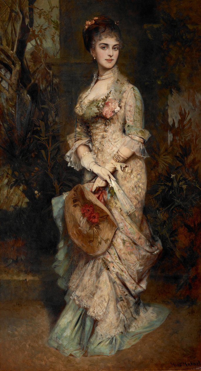 Portrait de Hanna Klinkosch (1849-1925), à partir de 1890 Princesse von Liechtenstein par mariage - Hans Makart