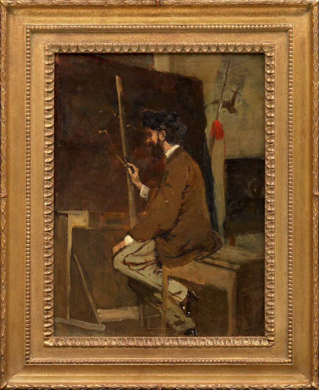 Autoportrait de Hans Makart devant un chevalet - Hans Makart