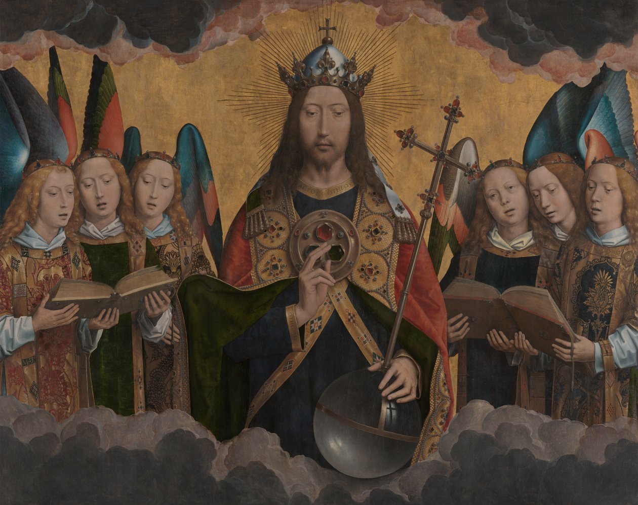 Dieu le Père avec les anges chanteurs - Hans Memling