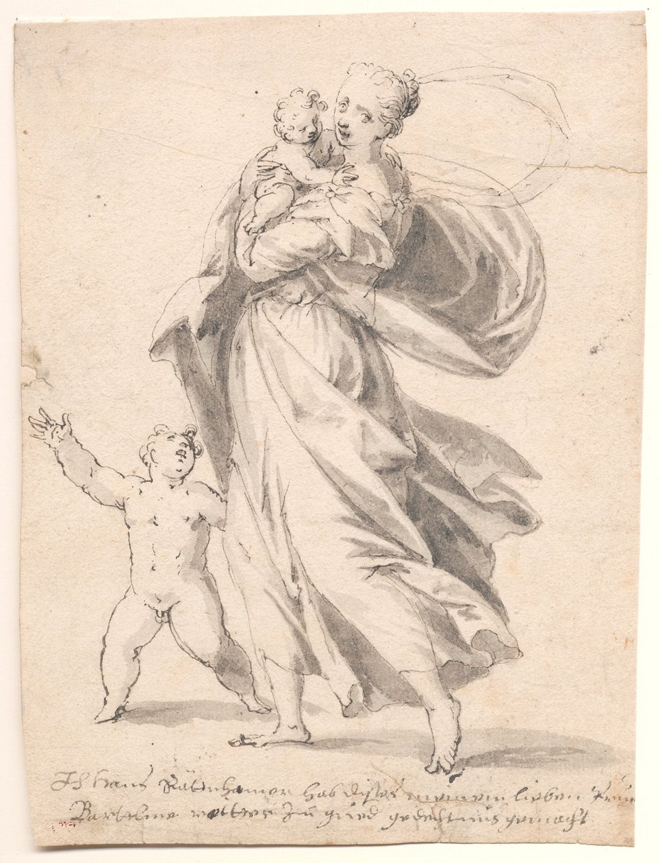 Femme avec deux enfants - Hans Rottenhammer