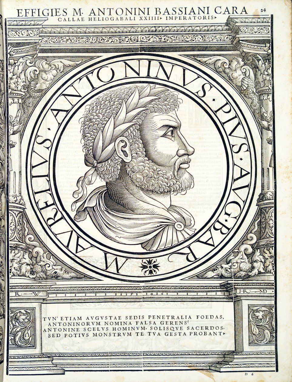 Héliogabale, illustration de Imperatorum romanorum omnium orientalium et occidentalium verissimae imagines ex antiquis numismatis - Hans Rudolf Manuel Deutsch