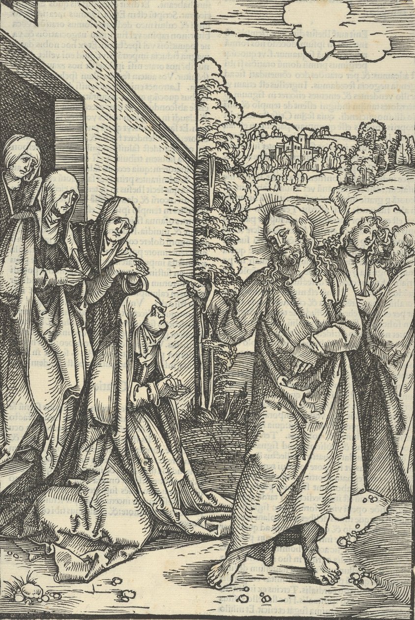 Le Christ quittant sa mère, de Speculum passionis domini nostri Ihesu Christi, 1507 - Hans Schäufelein the Elder
