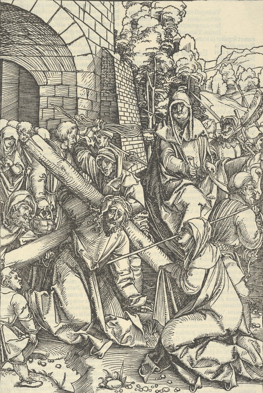 Le portement de la croix, du Speculum passionis domini nostri Ihesu Christi - Hans Schäufelein the Elder