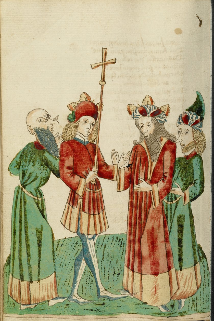 Avenir et Josaphat avec deux érudits - Hans Schilling