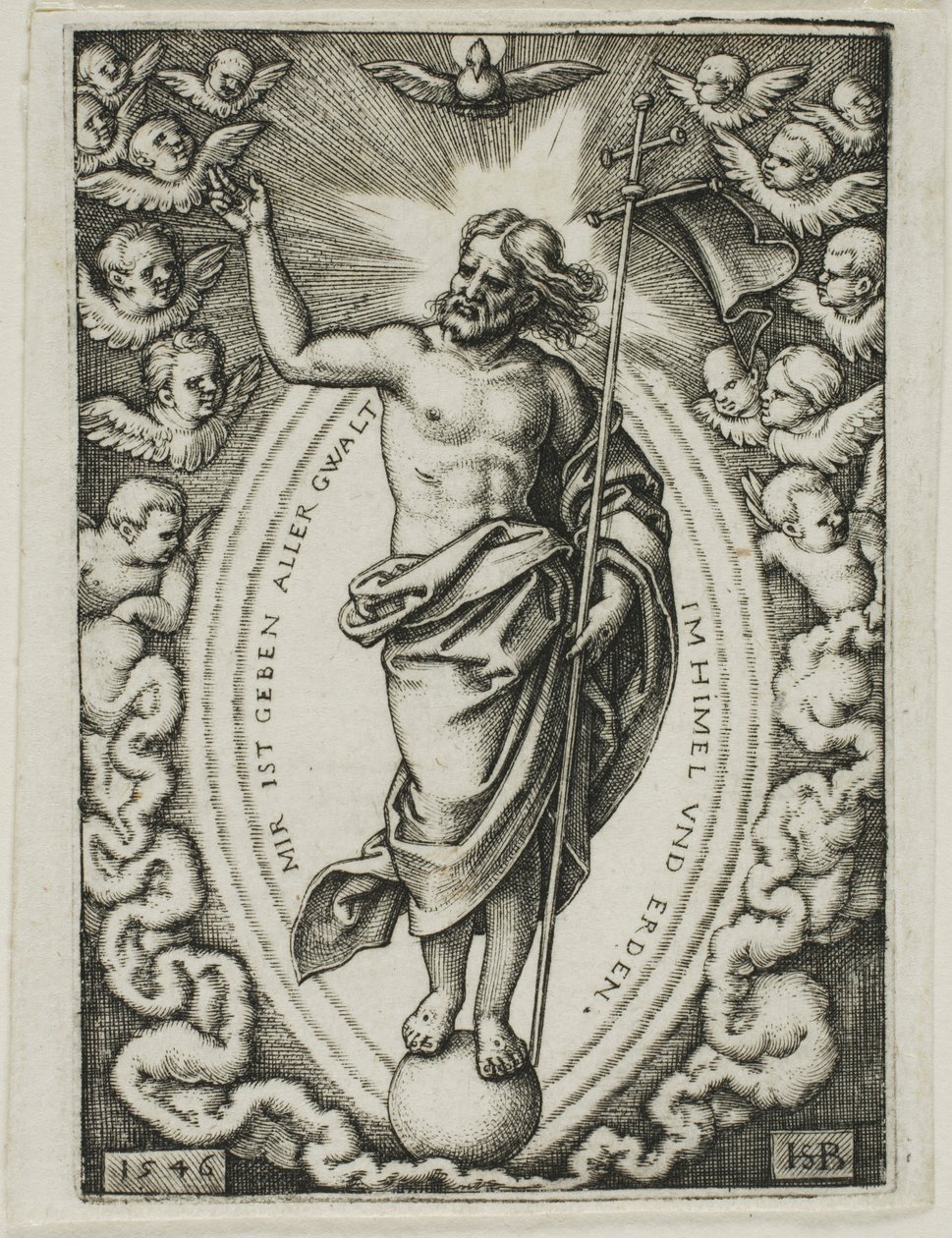 Christ sur le globe - Hans Sebald Beham