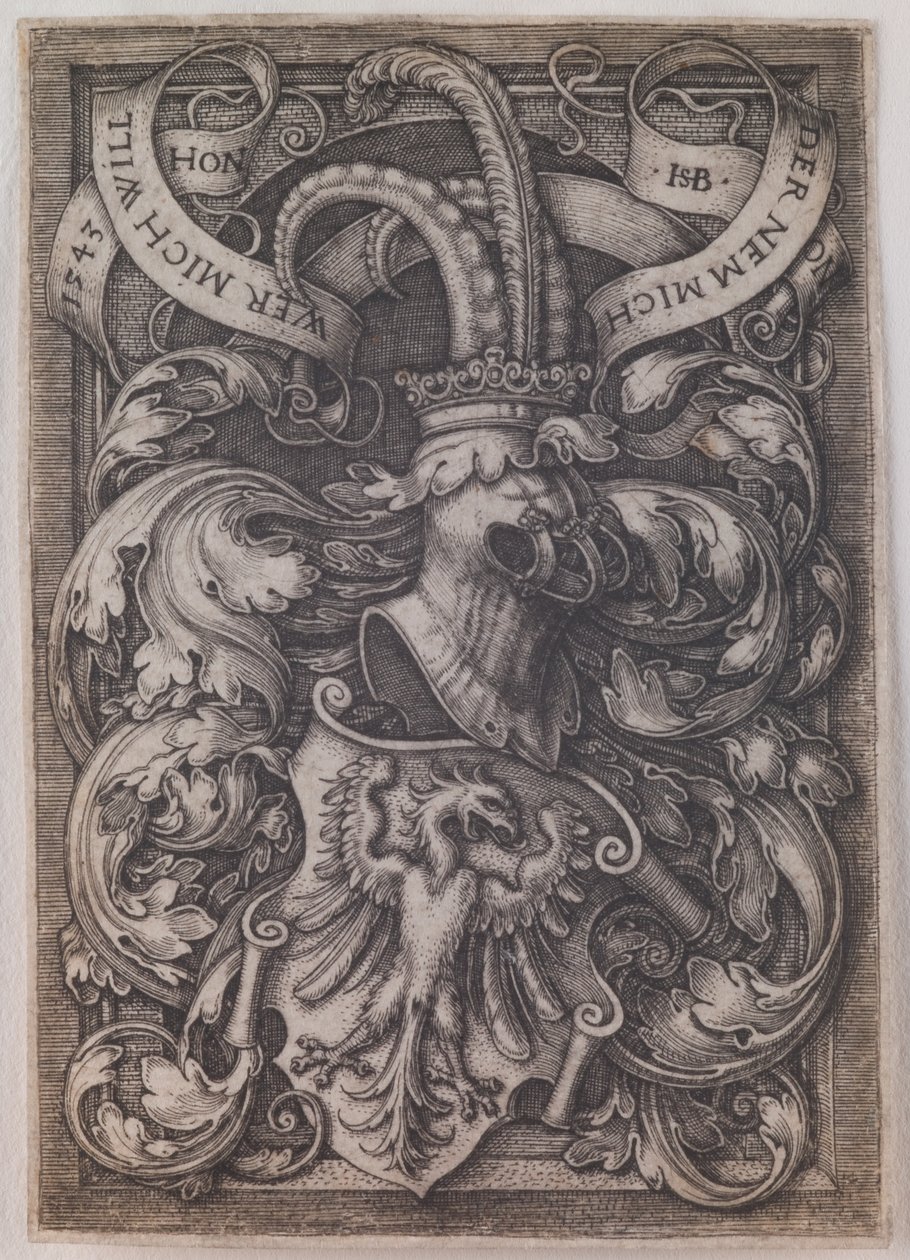 Armoiries avec un aigle - Hans Sebald Beham
