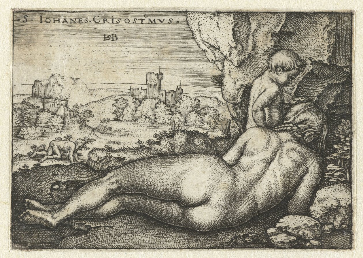 Saint Jean Chrysostome en ermite dans le désert - Hans Sebald Beham