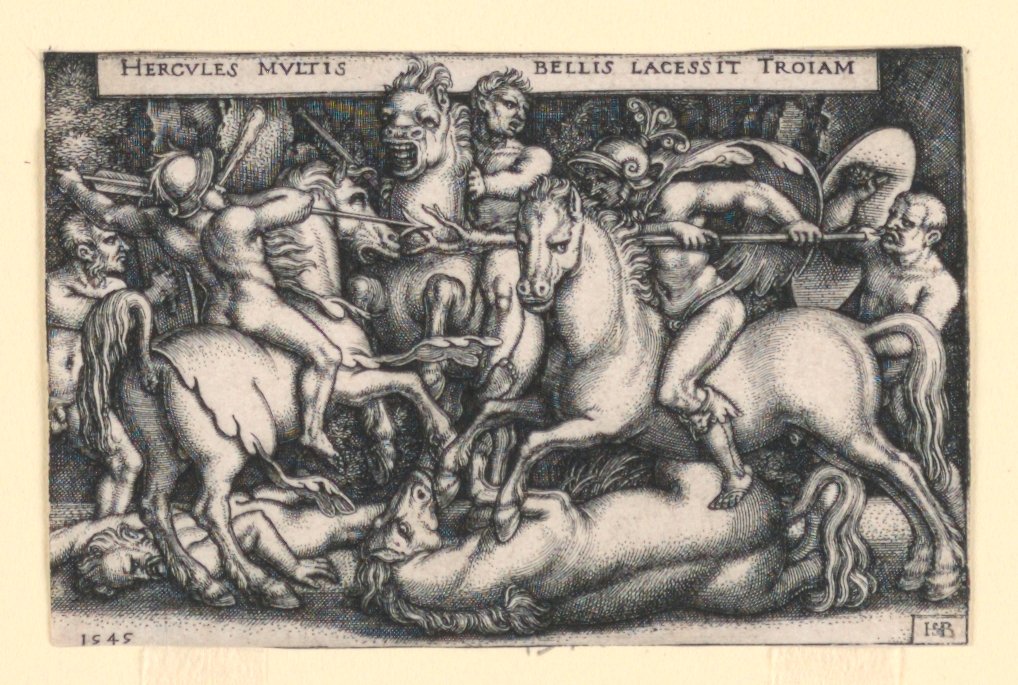 Hercule combattant les Troyens - Hans Sebald Beham